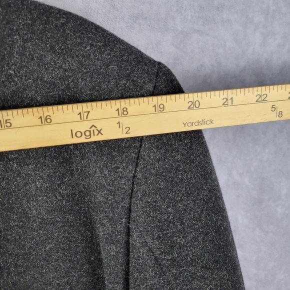Trade Mark cashmere wool Full coat size L Black/White Italian Fabric - Picture 9 of 14